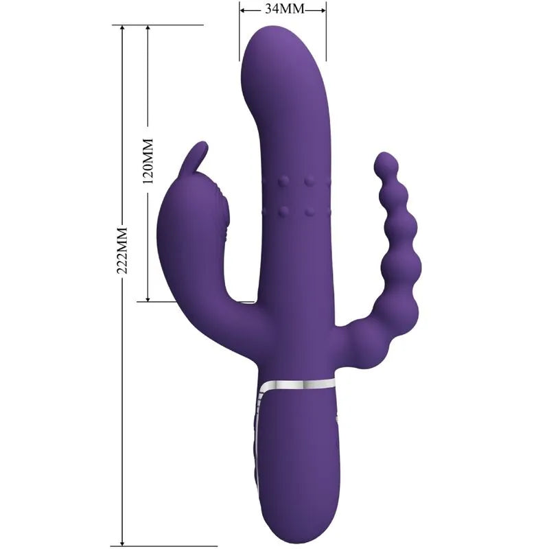 Vibromasseur Silicone Triple Stimulation Puissant
