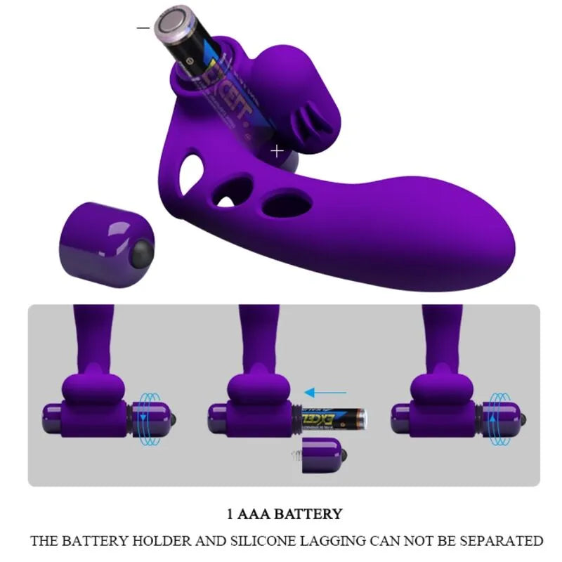 Vibromasseur Silicone Violet 10 Fonctions
