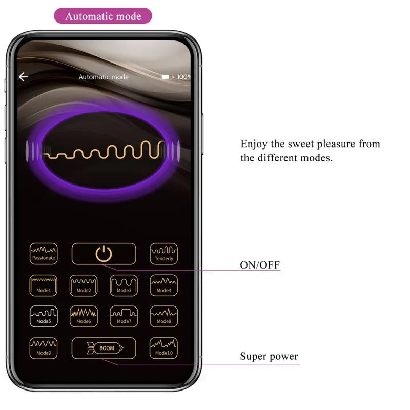 Vibromasseur Silicone Violet 12 Fonctions Rechargeable
