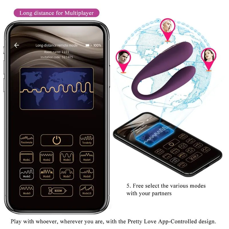 Vibromasseur Silicone Violet 12 Fonctions Rechargeable
