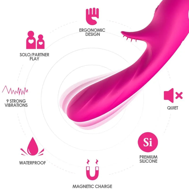 Vibromasseur Étanche Silicone Médical Stimulation Point G