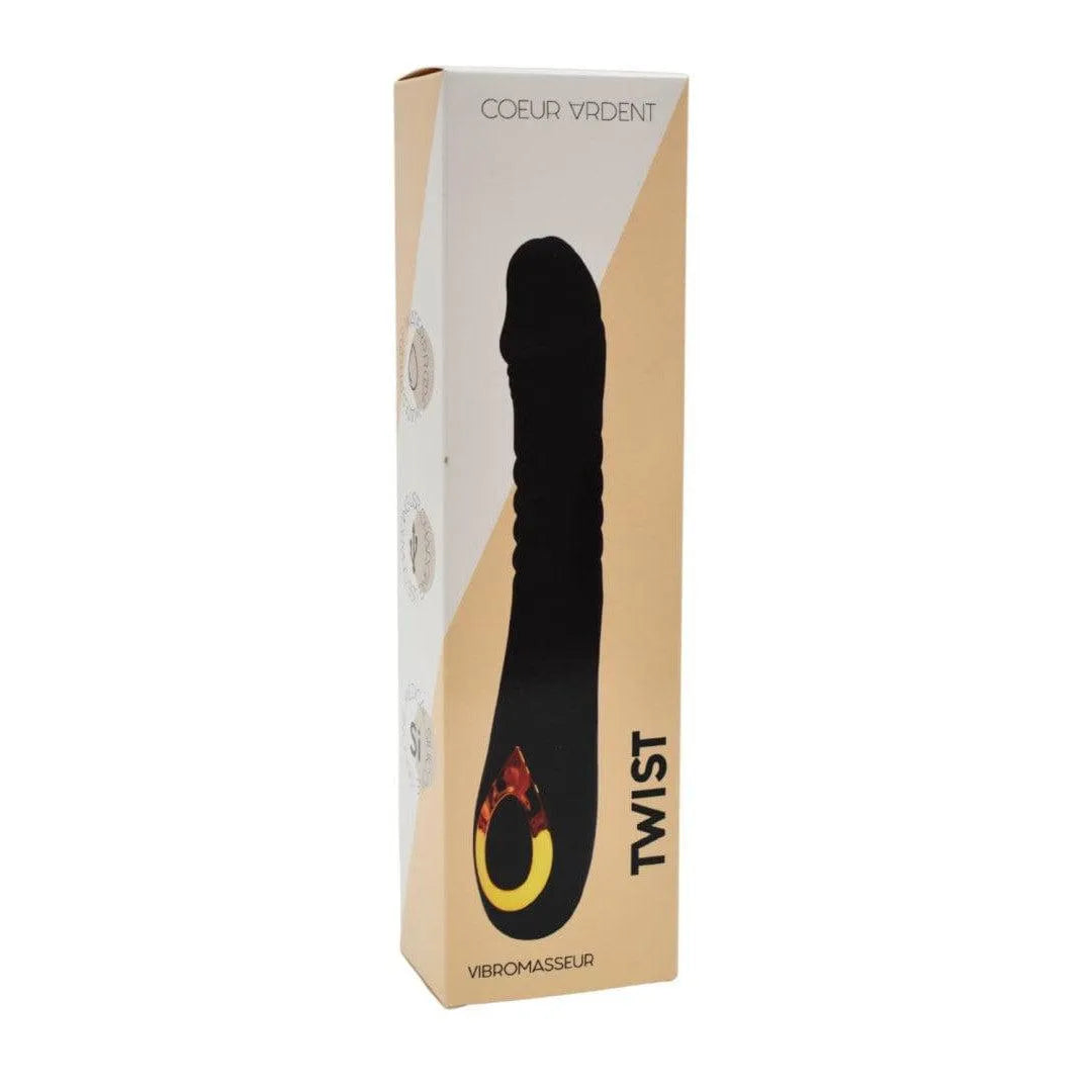 Vibromasseur Va-Et-Vient Silicone Noir 18 Modes